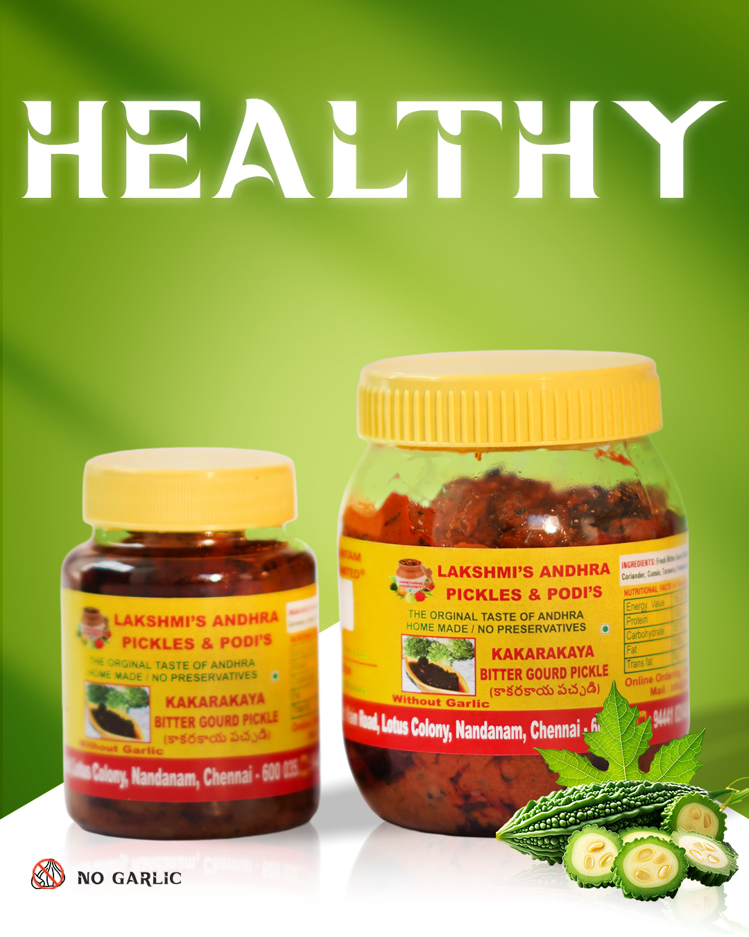 KAKARAKAI (BITTER GOURD PICKLE)