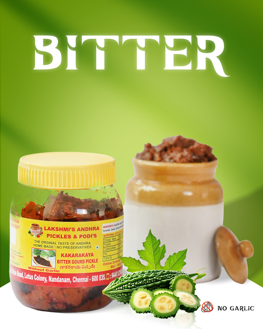KAKARAKAI (BITTER GOURD PICKLE)