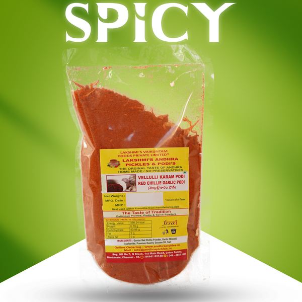 VELLULLI KARAM PODI RED CHILLIE GARLIC PODI